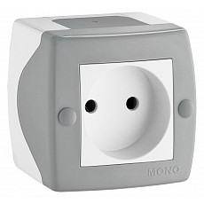 Розетка без заземления mono electric octans ip20 104-020006-116